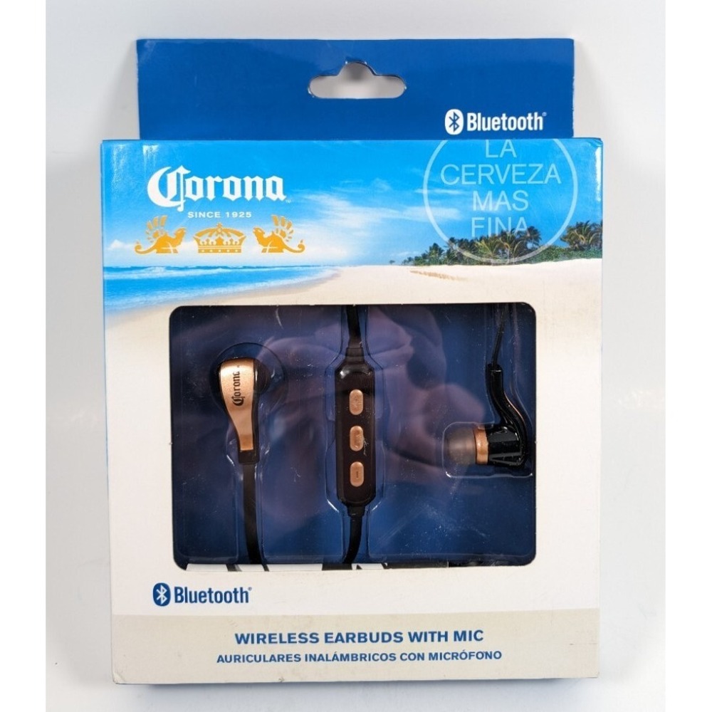 Corona Wireless Earbuds with Mic Bluetooth Black/Gold Active Noise Cancellation